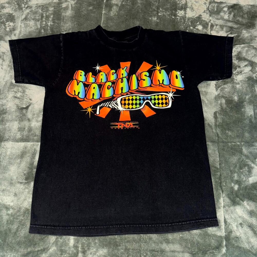 TNA Wrestling Jay Lethal Black Machismo T-Shirt Men Medium Black Tee Y2K 2007
